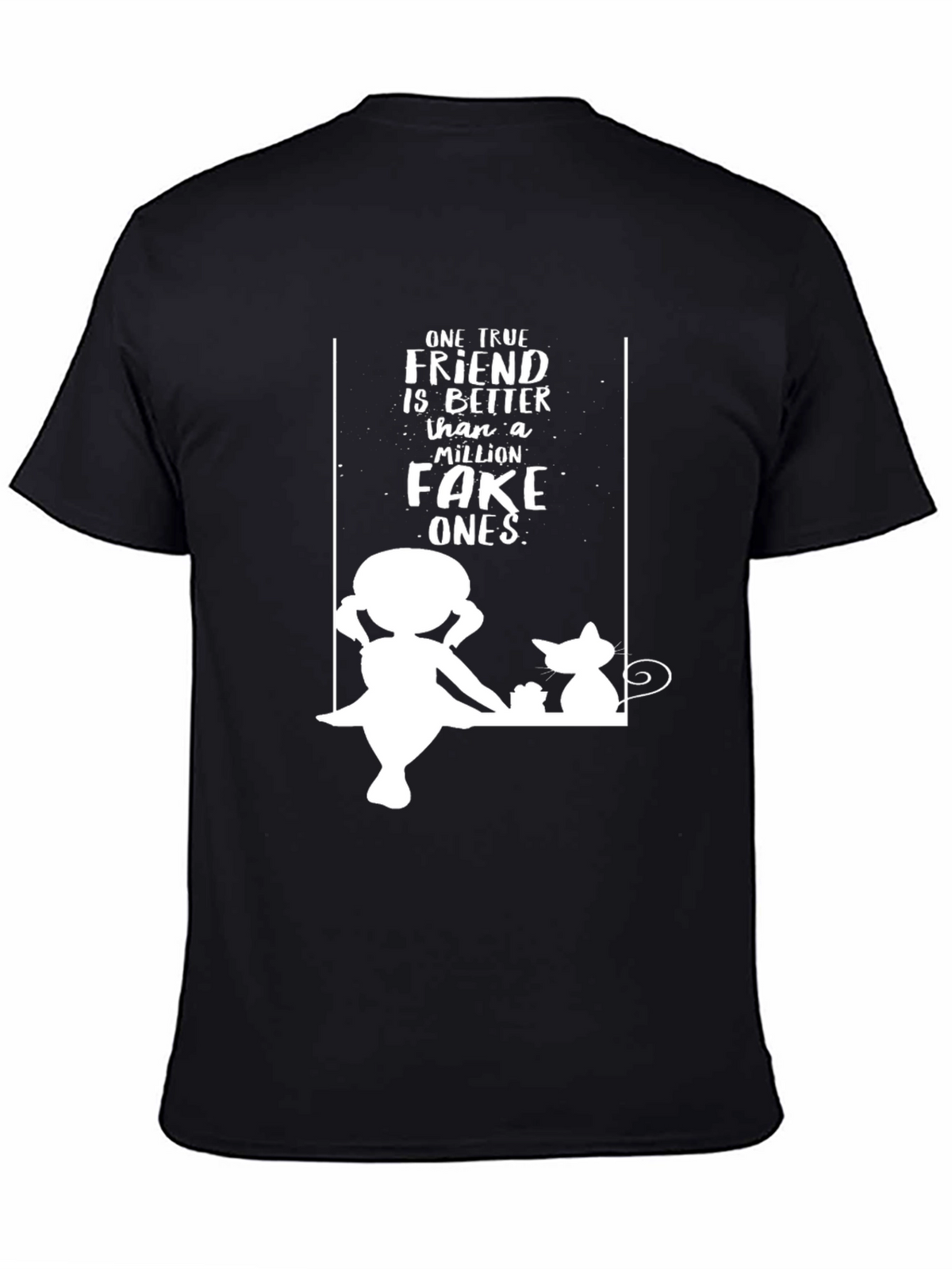 True Friend Graphic Tee - Unisex Black T-Shirt