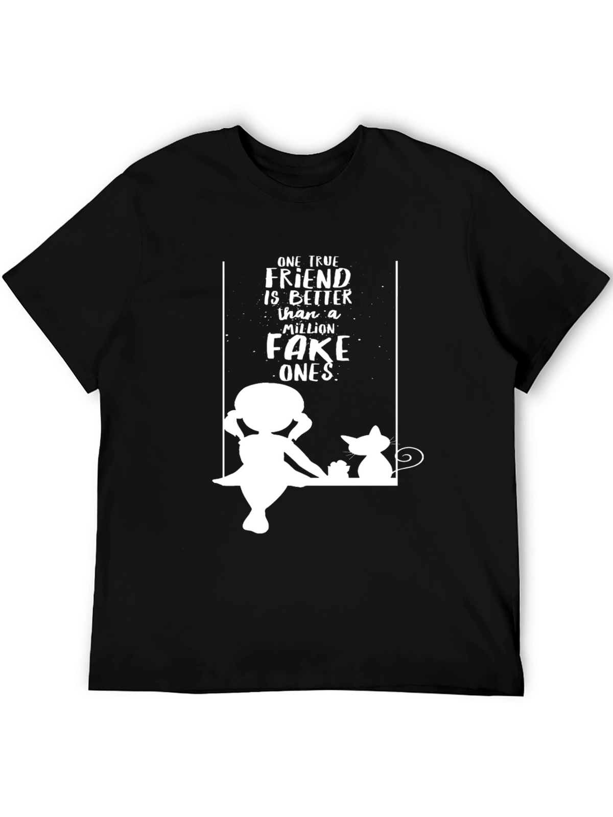 True Friend Graphic Tee - Unisex Black T-Shirt