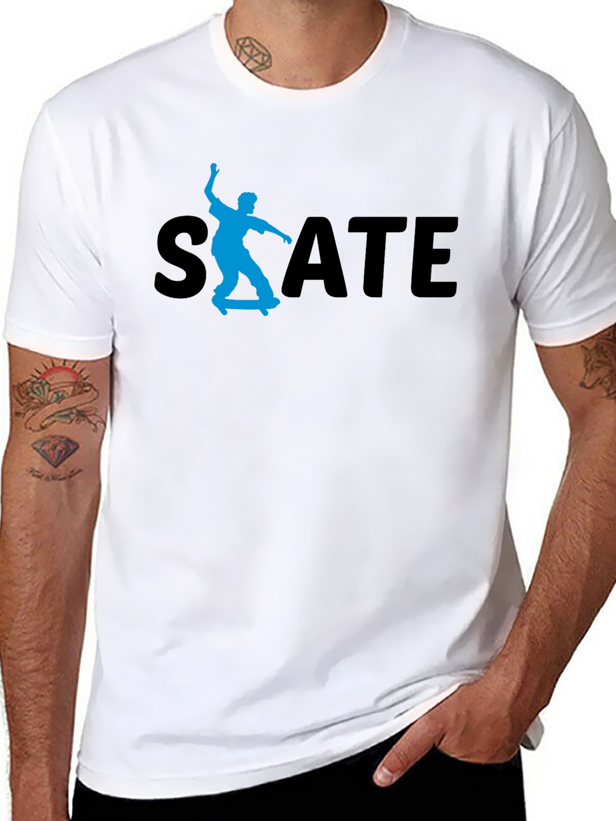 Skate T-Shirt - Black Cotton Tee