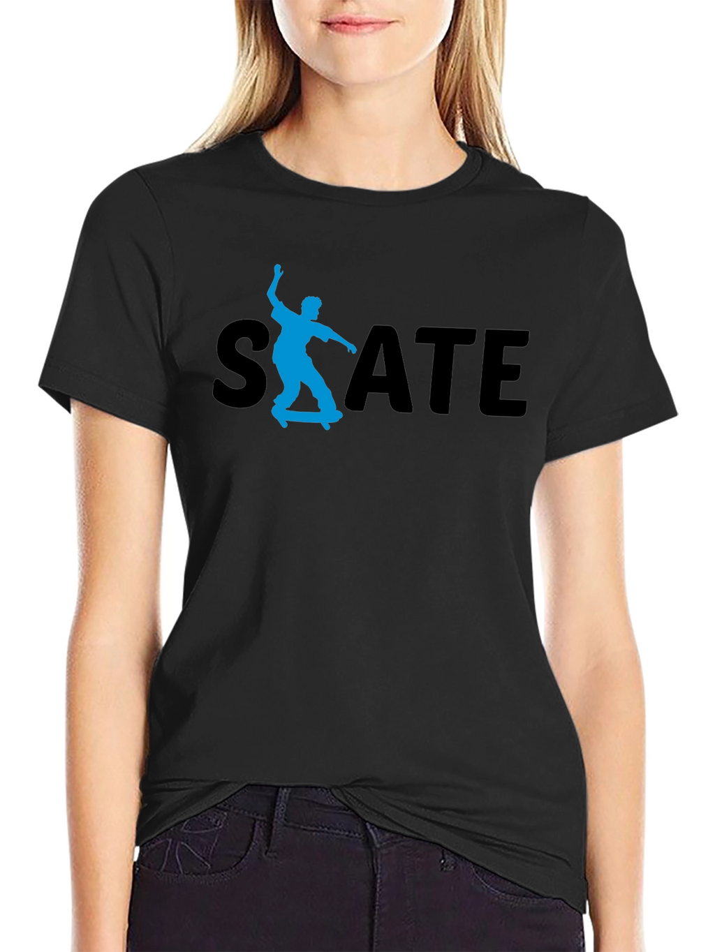 Skate T-Shirt - Black Cotton Tee