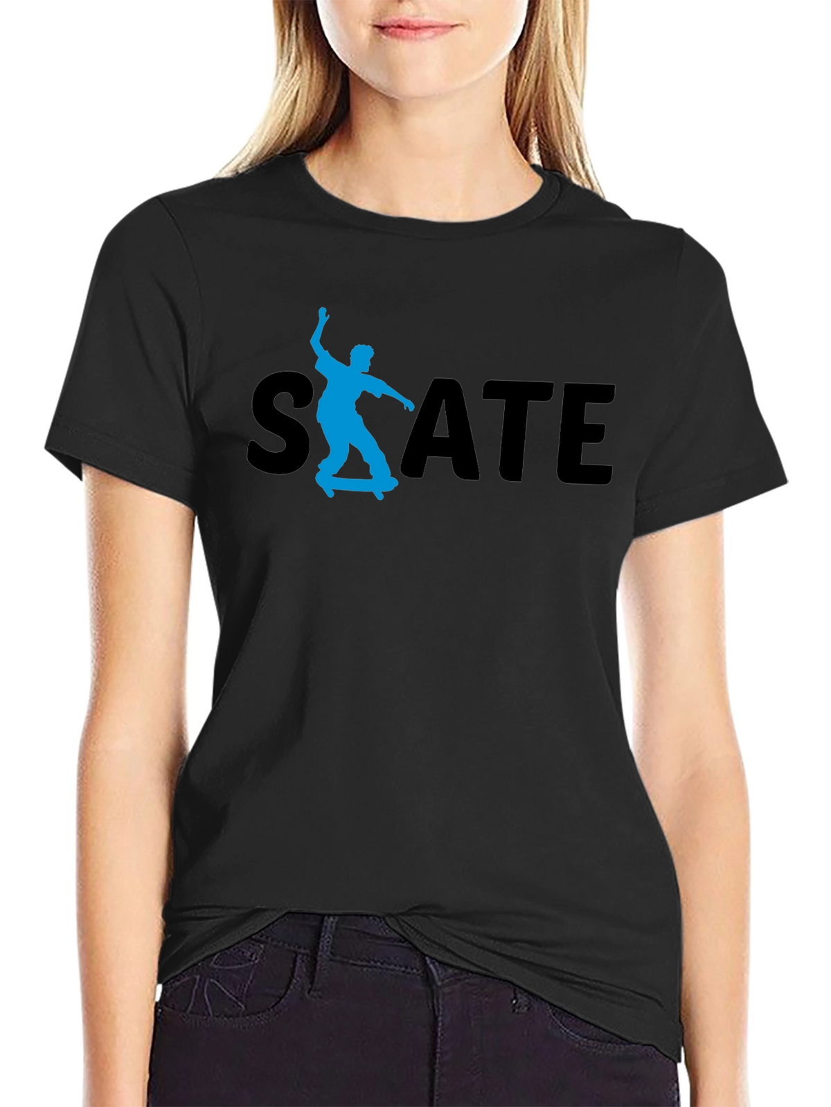 Skate T-Shirt - Black Cotton Tee