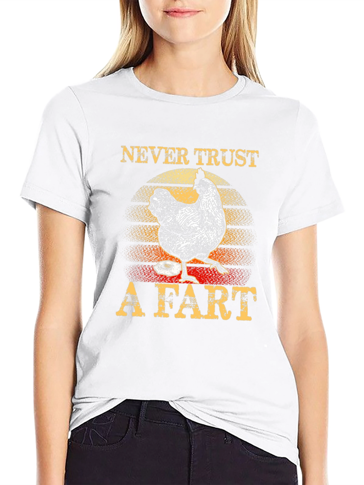 Funny Chicken Fart Graphic T-Shirt