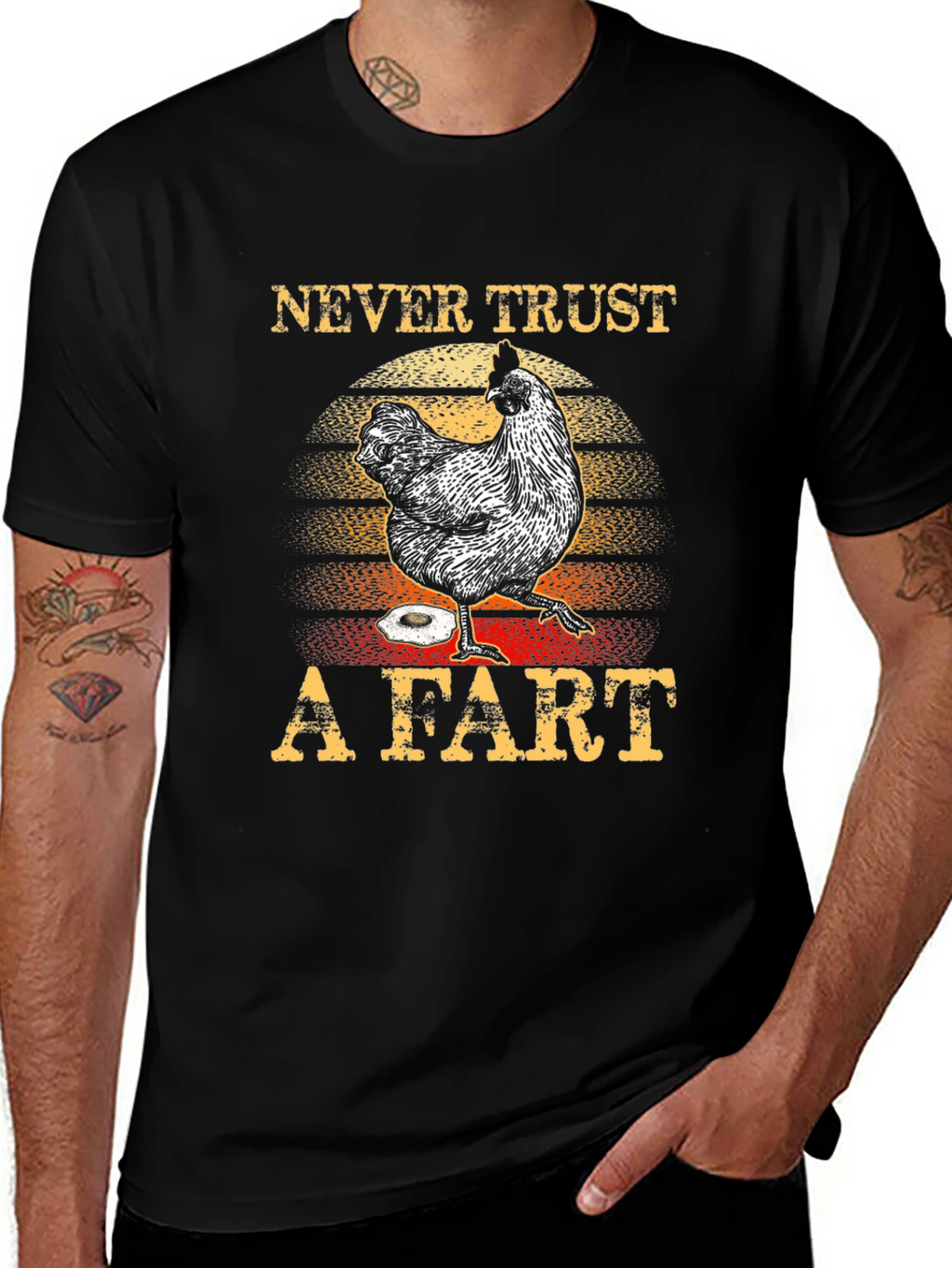 Funny Chicken Fart Graphic T-Shirt