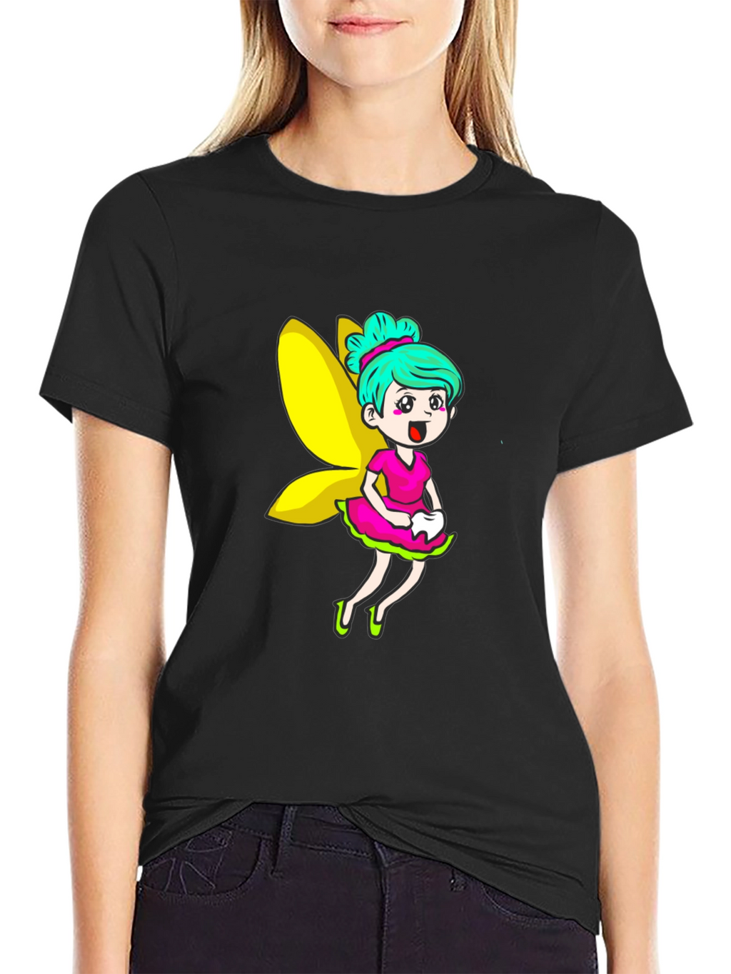 Tooth Fairy Graphic Tee - Fun Cartoon Design