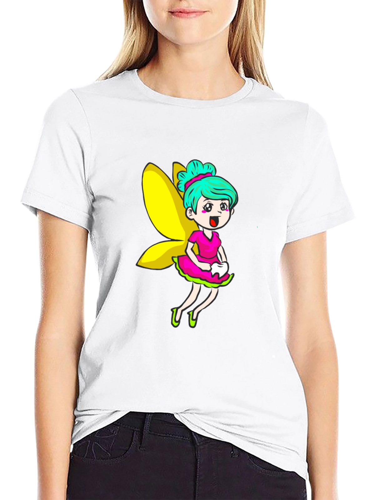 Tooth Fairy Graphic Tee - Fun Cartoon Design