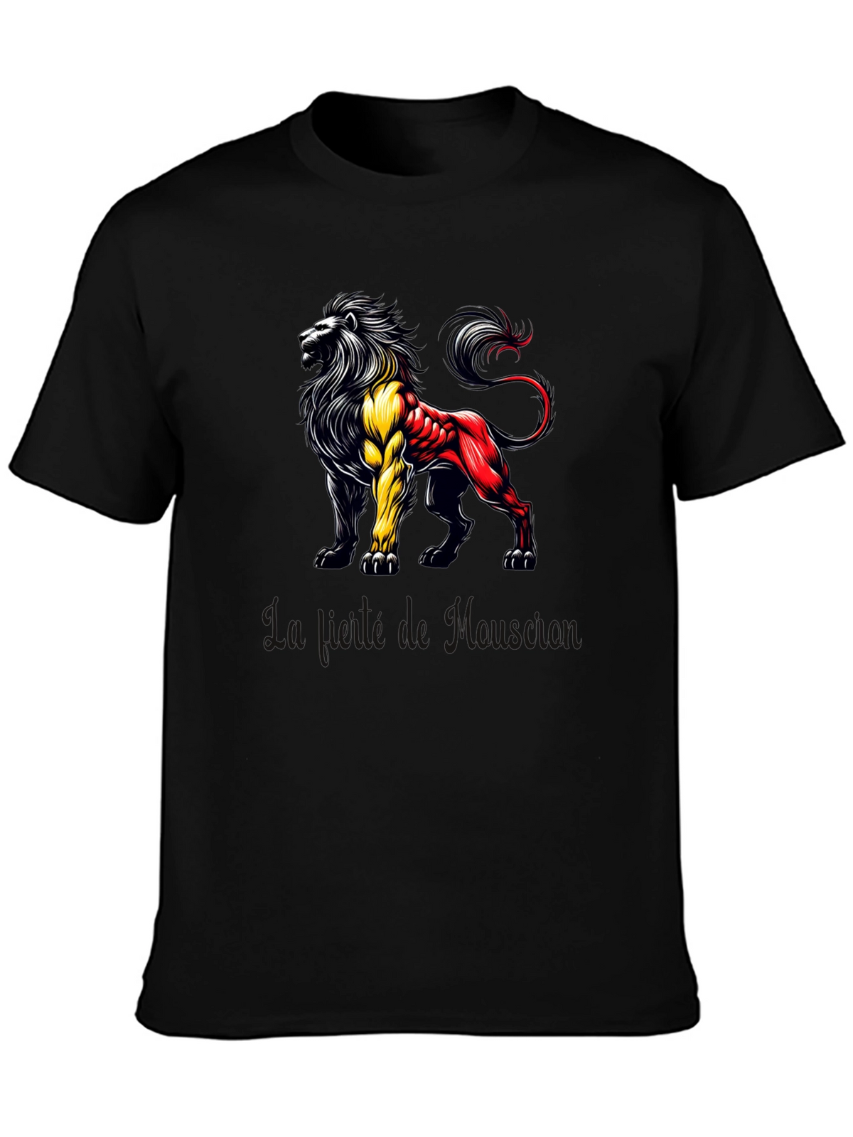 Belgian Lion Graphic T-Shirt - Mens Black Tee