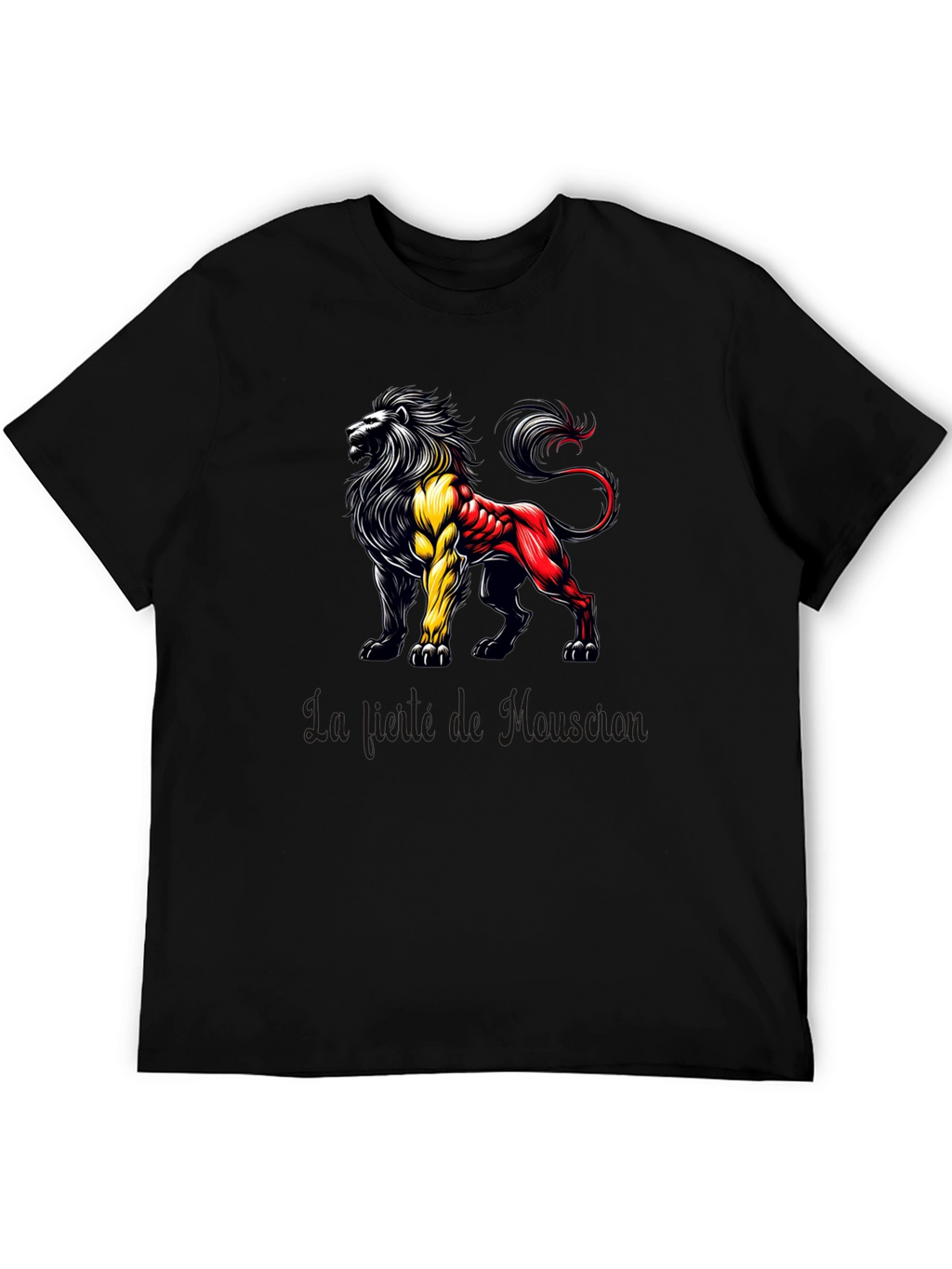 Belgian Lion Graphic T-Shirt - Mens Black Tee