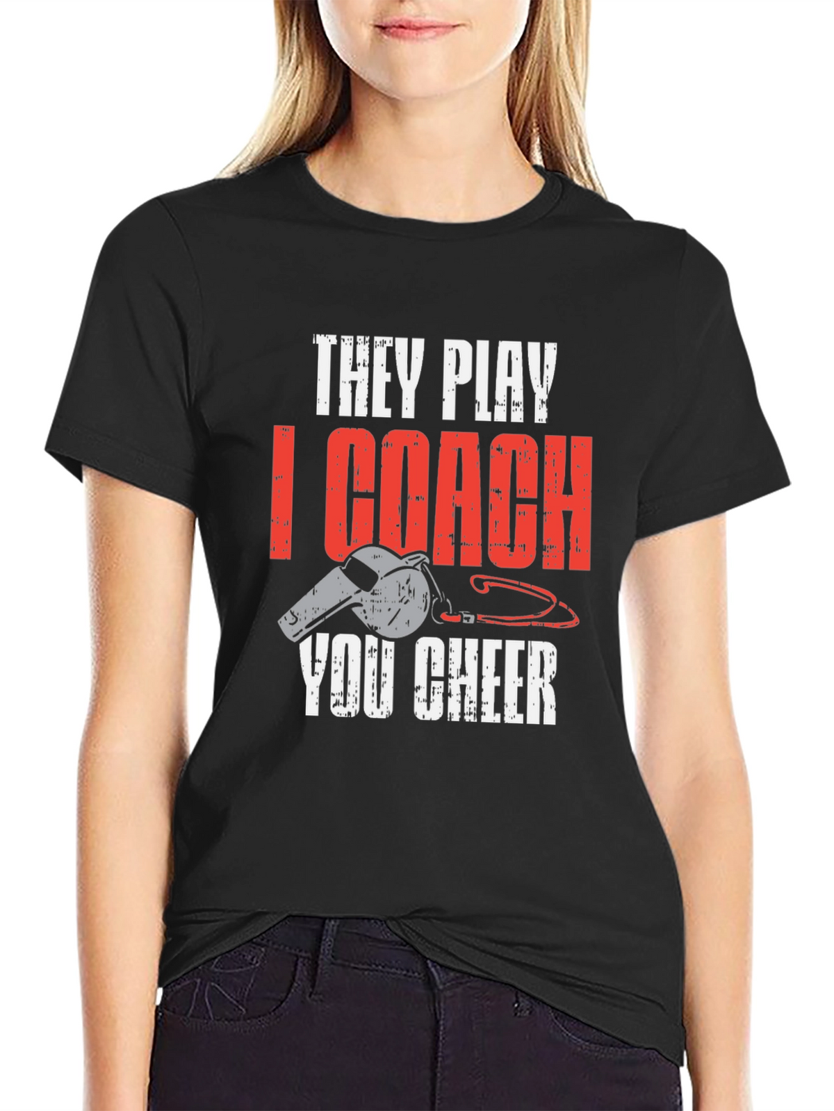 They Play I Coach You Cheer T-Shirt