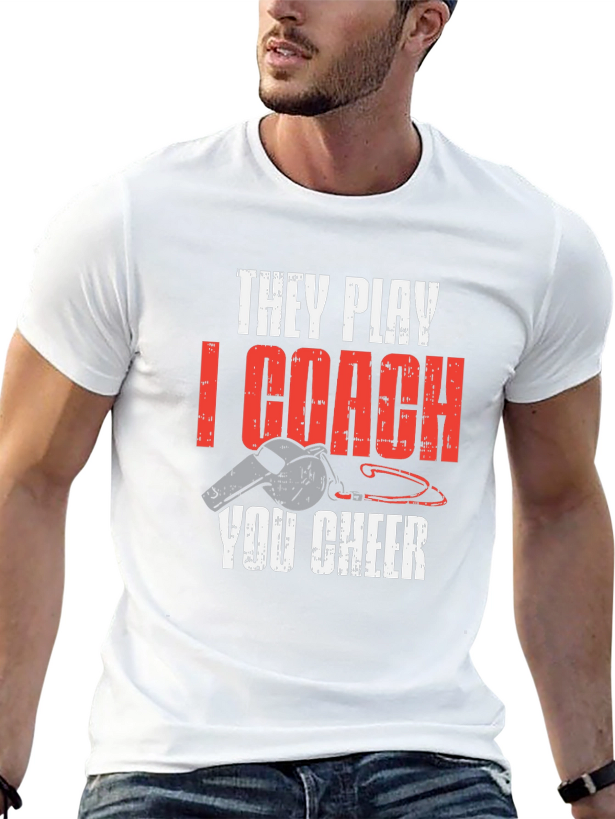 They Play I Coach You Cheer T-Shirt