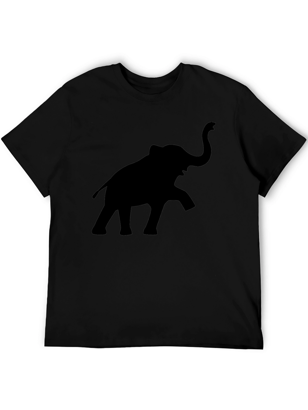 Elephant Silhouette Black T-Shirt