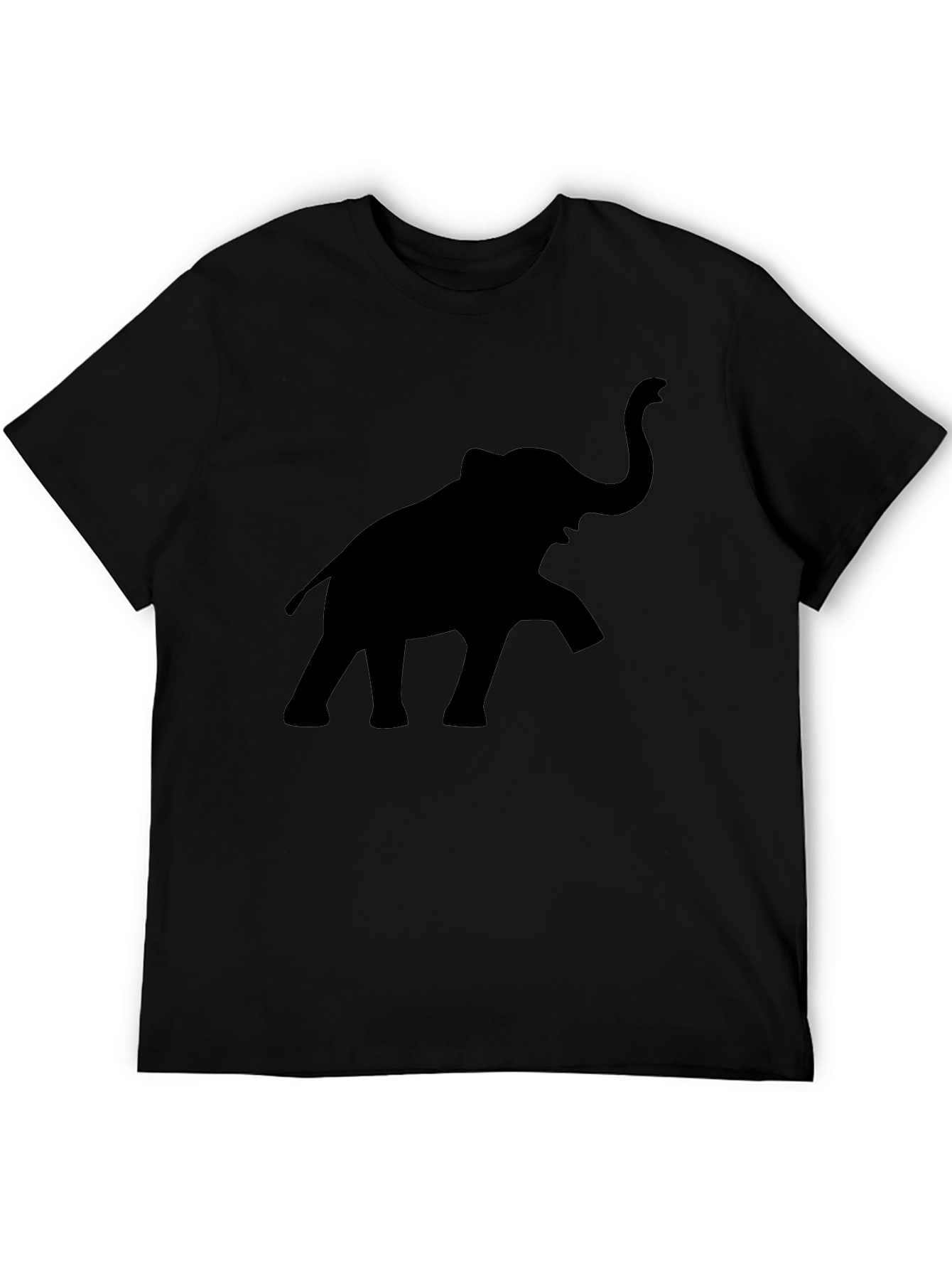 Elephant Silhouette Black T-Shirt