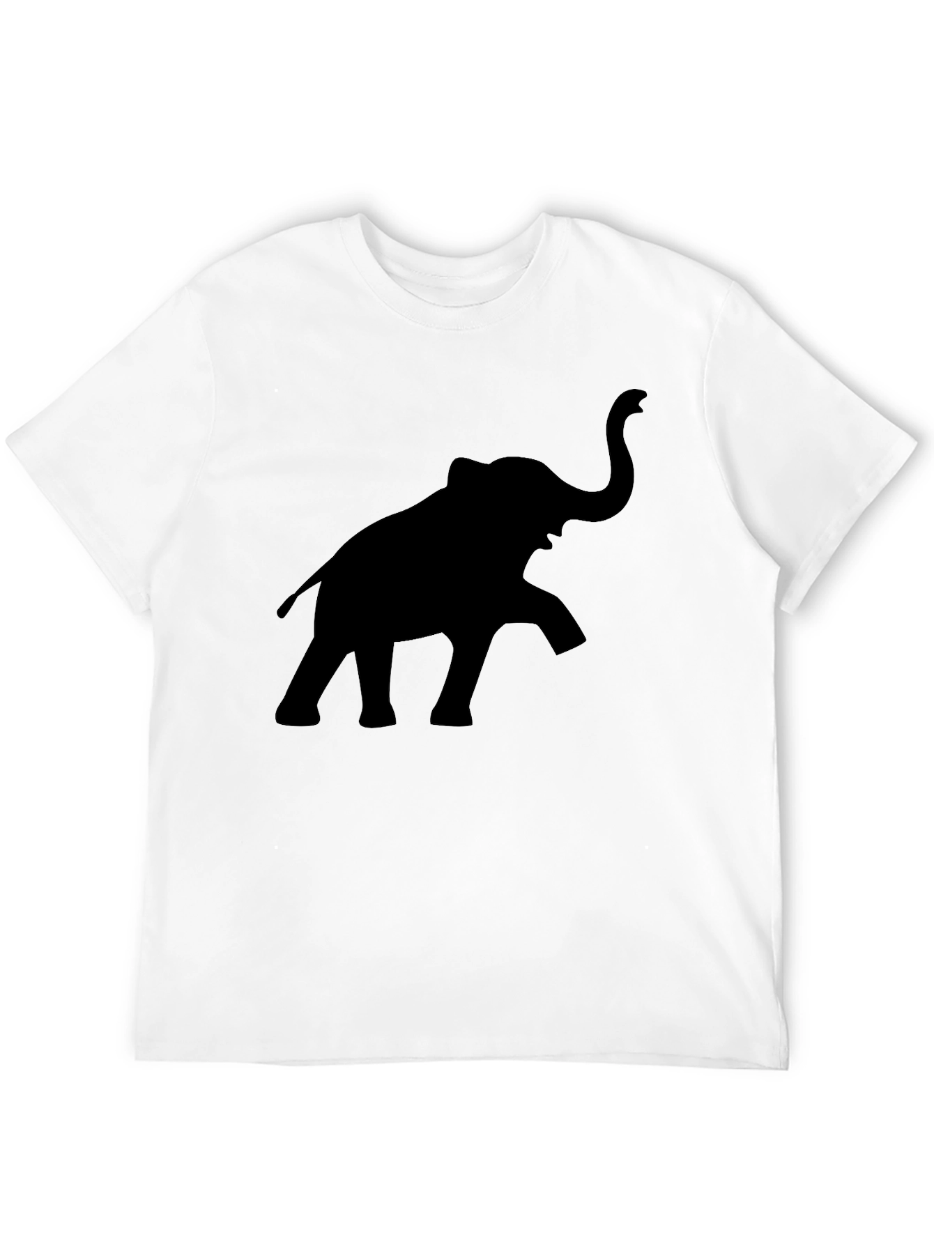 Elephant Silhouette Black T-Shirt