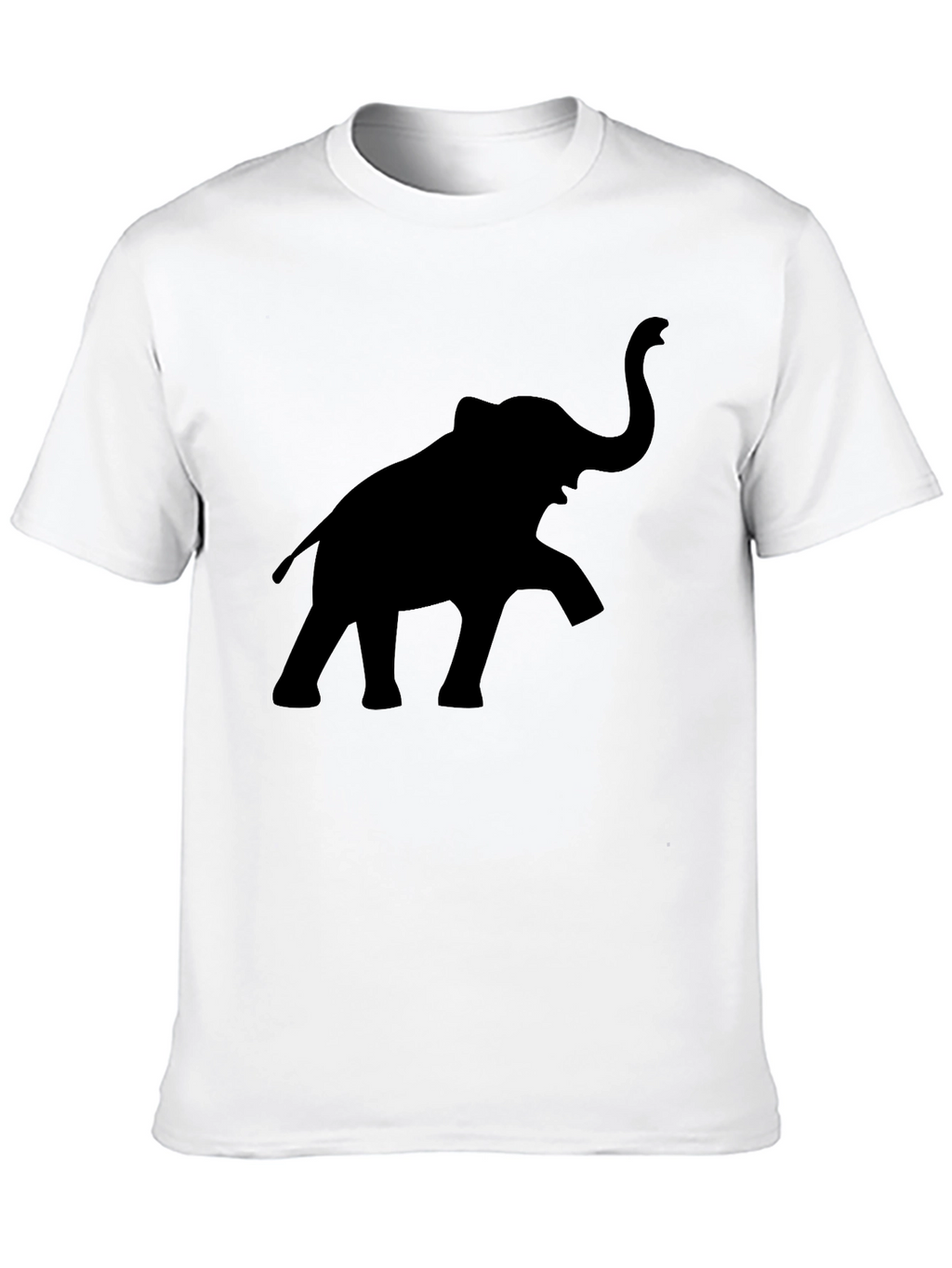 Elephant Silhouette Black T-Shirt
