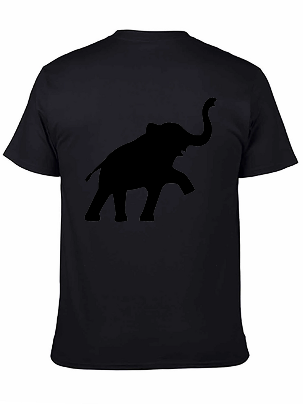 Elephant Silhouette Black T-Shirt