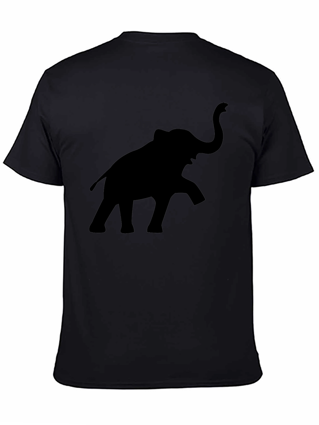 Elephant Silhouette Black T-Shirt