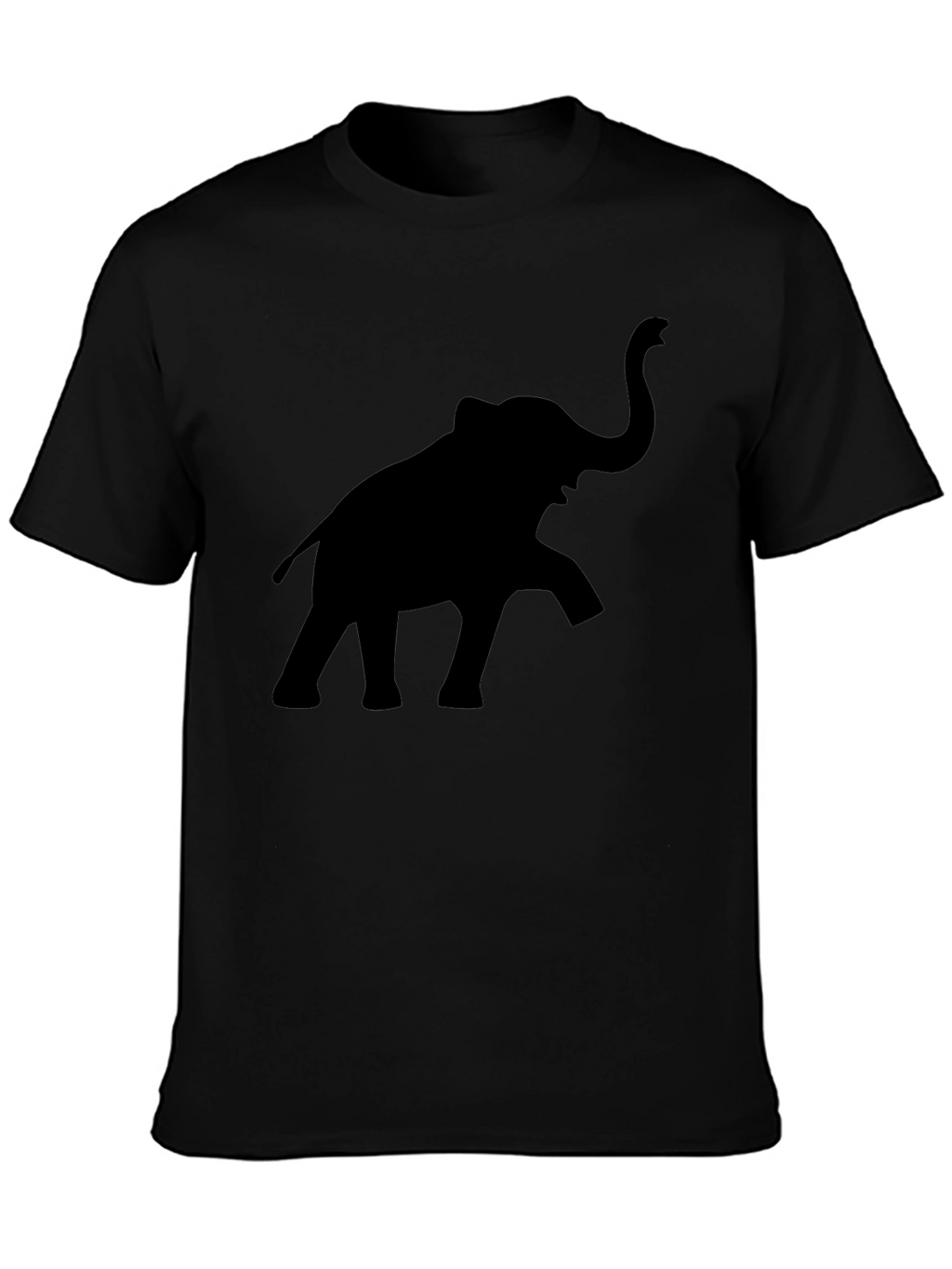 Elephant Silhouette Black T-Shirt