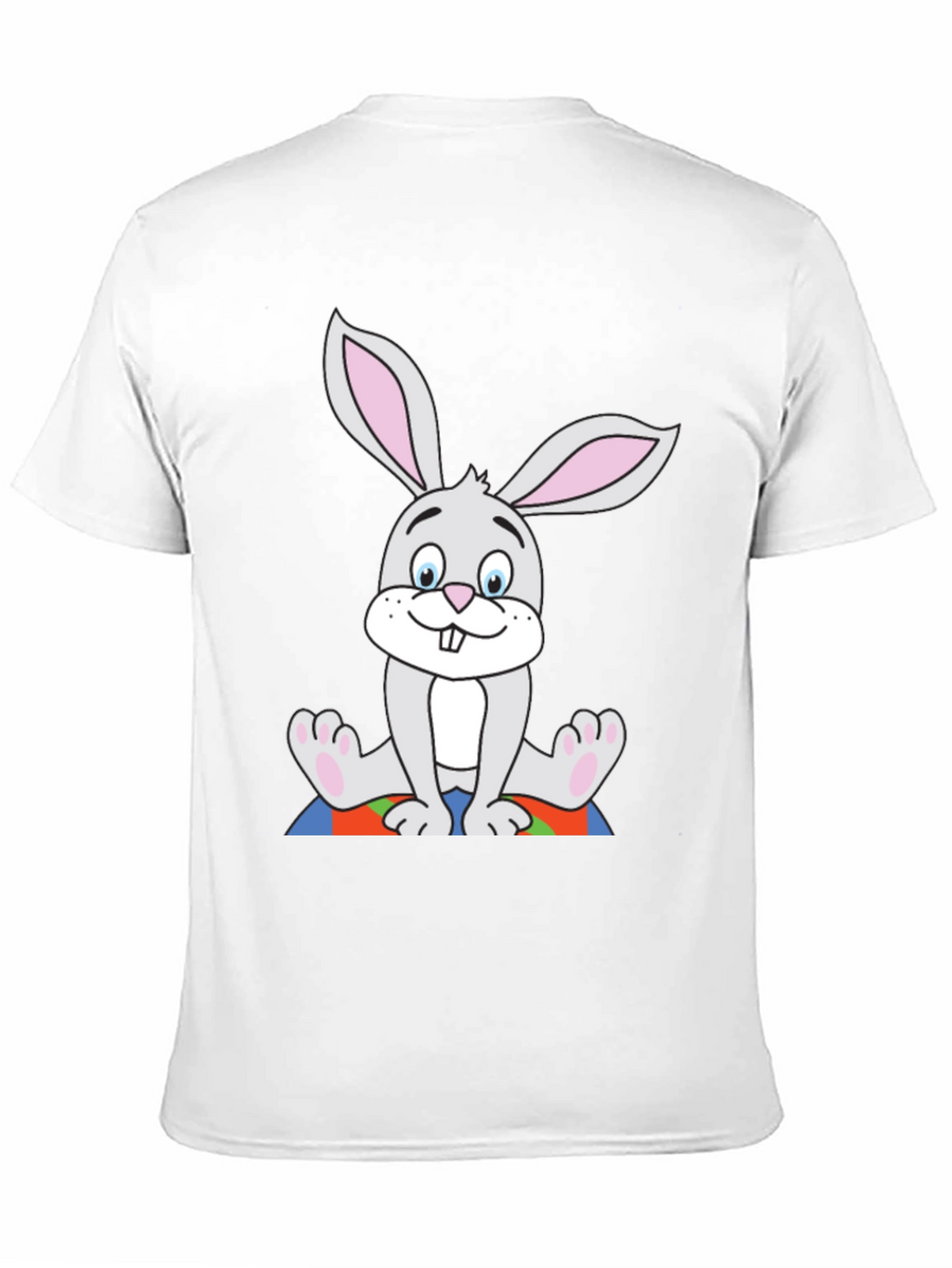Cartoon Bunny Black T-Shirt