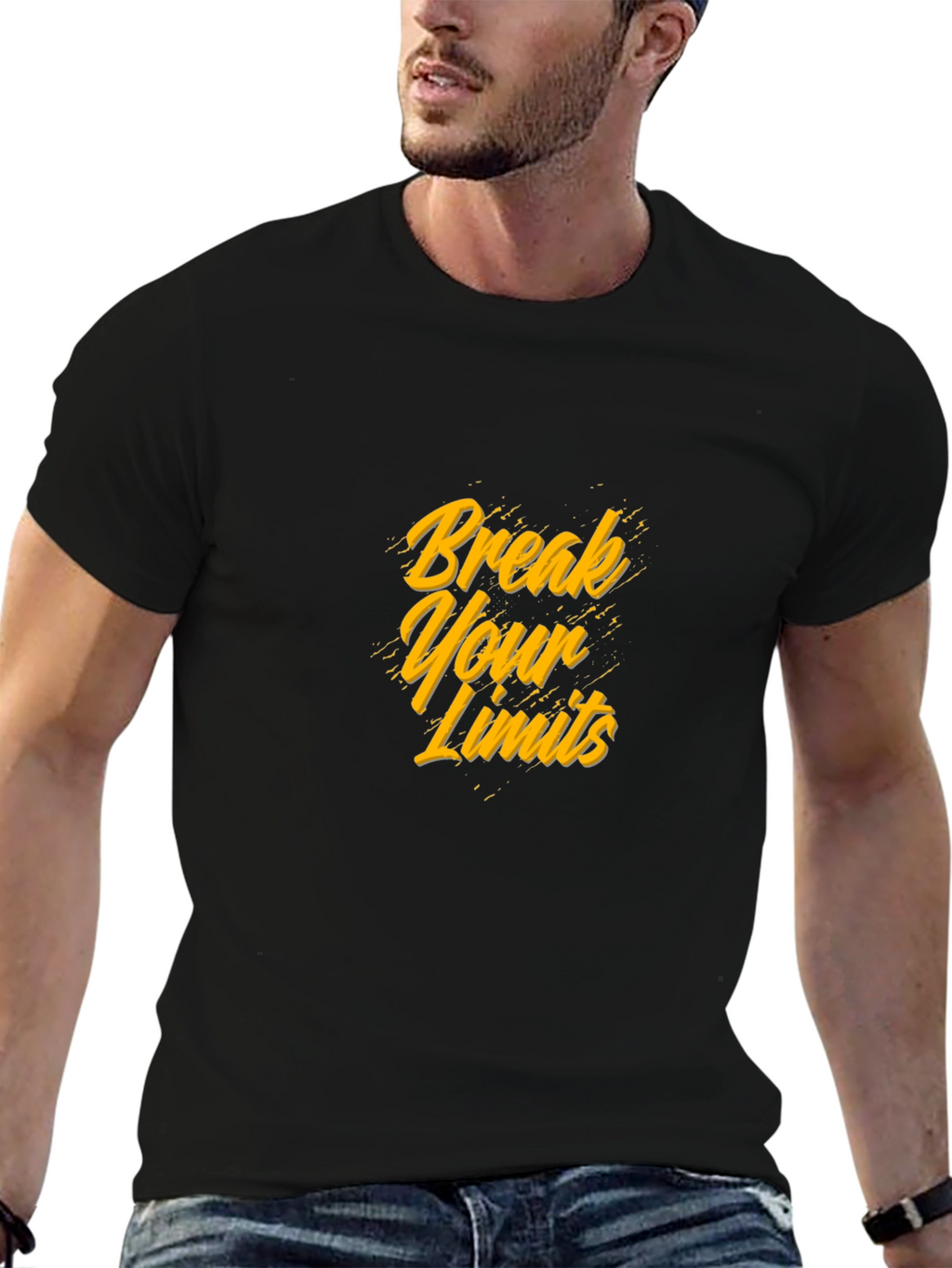 Break Your Limits Black Graphic Tee