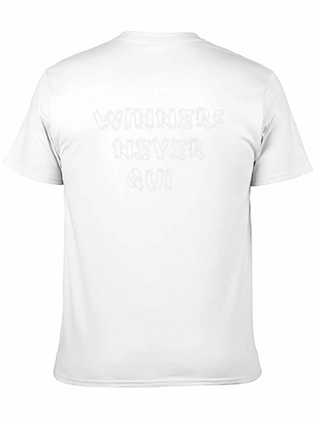 Winners Never Quit Black T-Shirt