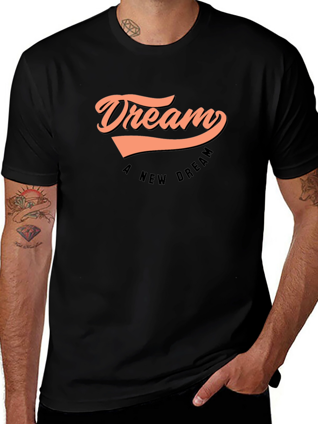 Dream a New Dream Black Graphic T-Shirt