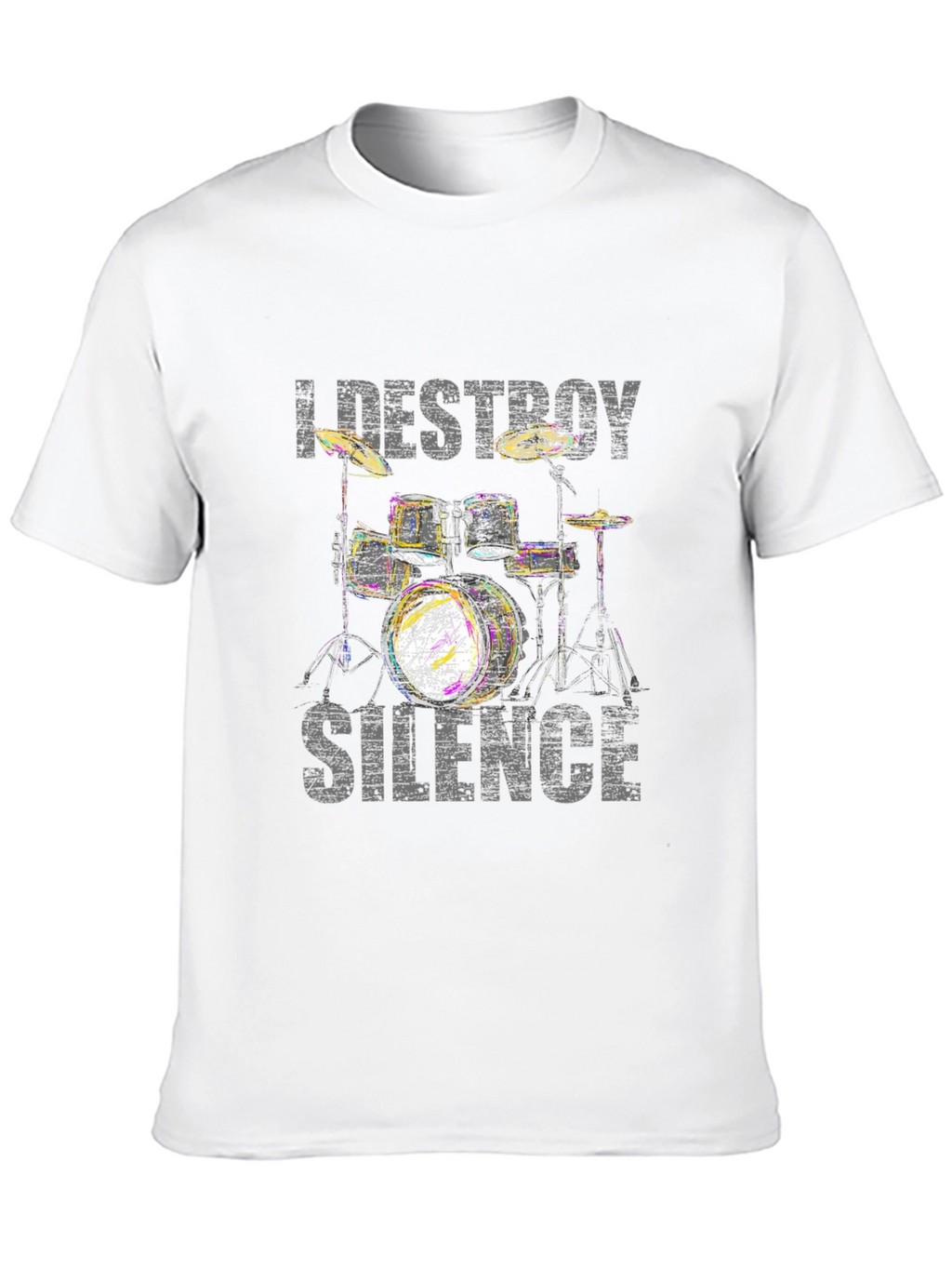 I DESTROY SILENCE Drum Set T-Shirt