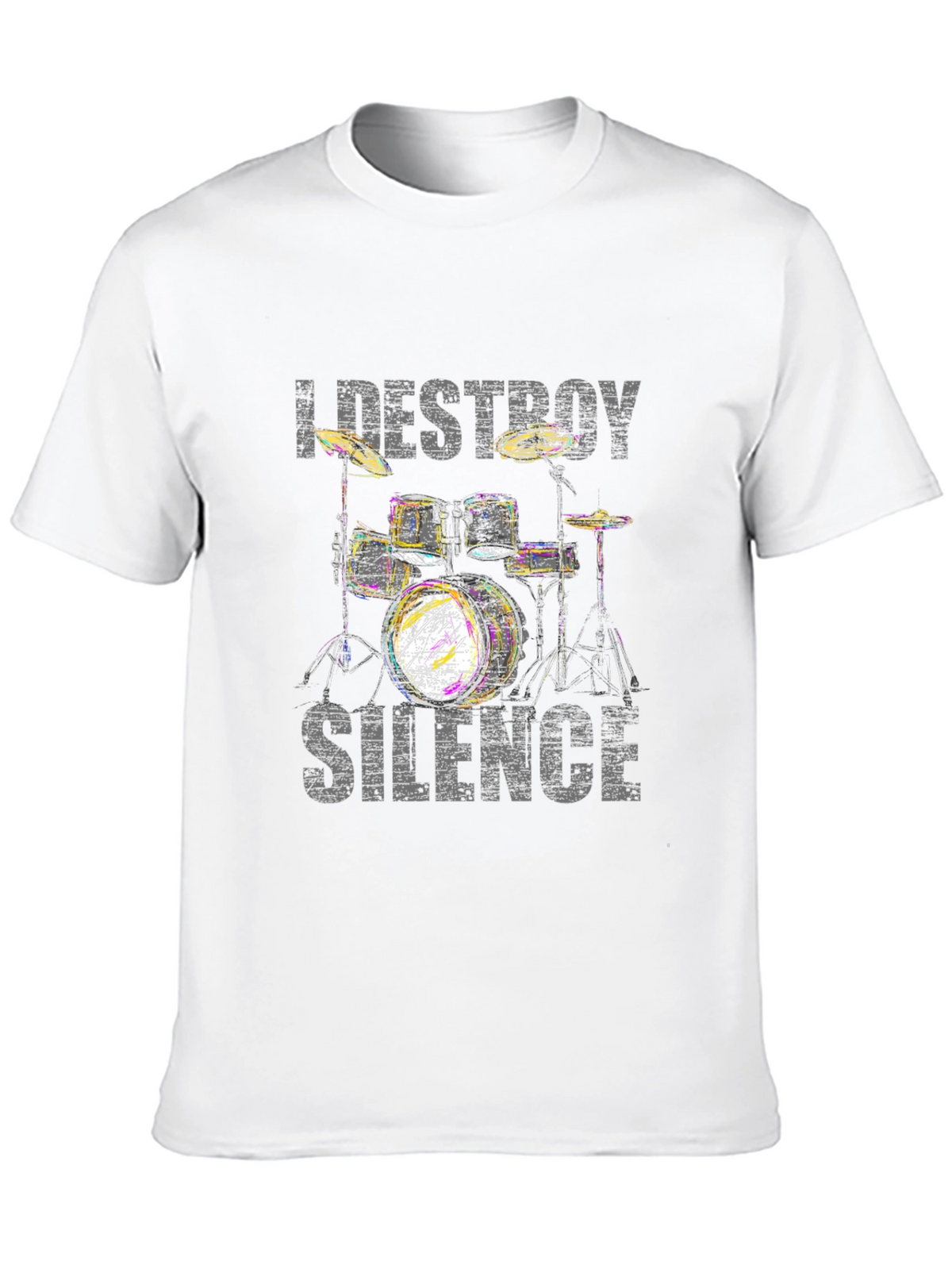 I DESTROY SILENCE Drum Set T-Shirt
