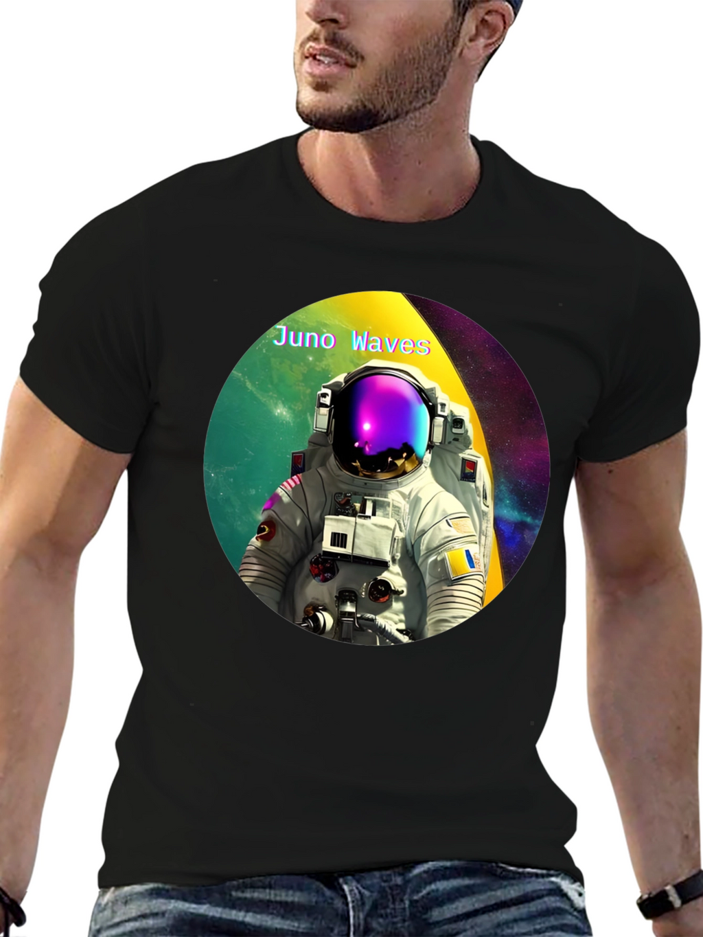 Juno Waves Astronaut Graphic Tee