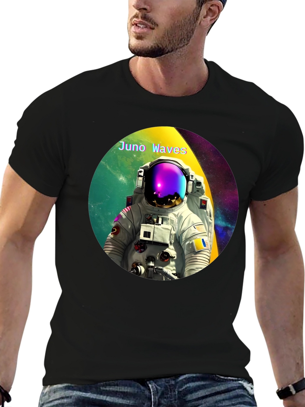 Juno Waves Astronaut Graphic Tee