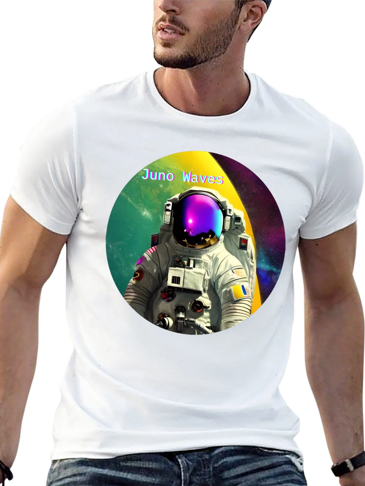 Juno Waves Astronaut Graphic Tee