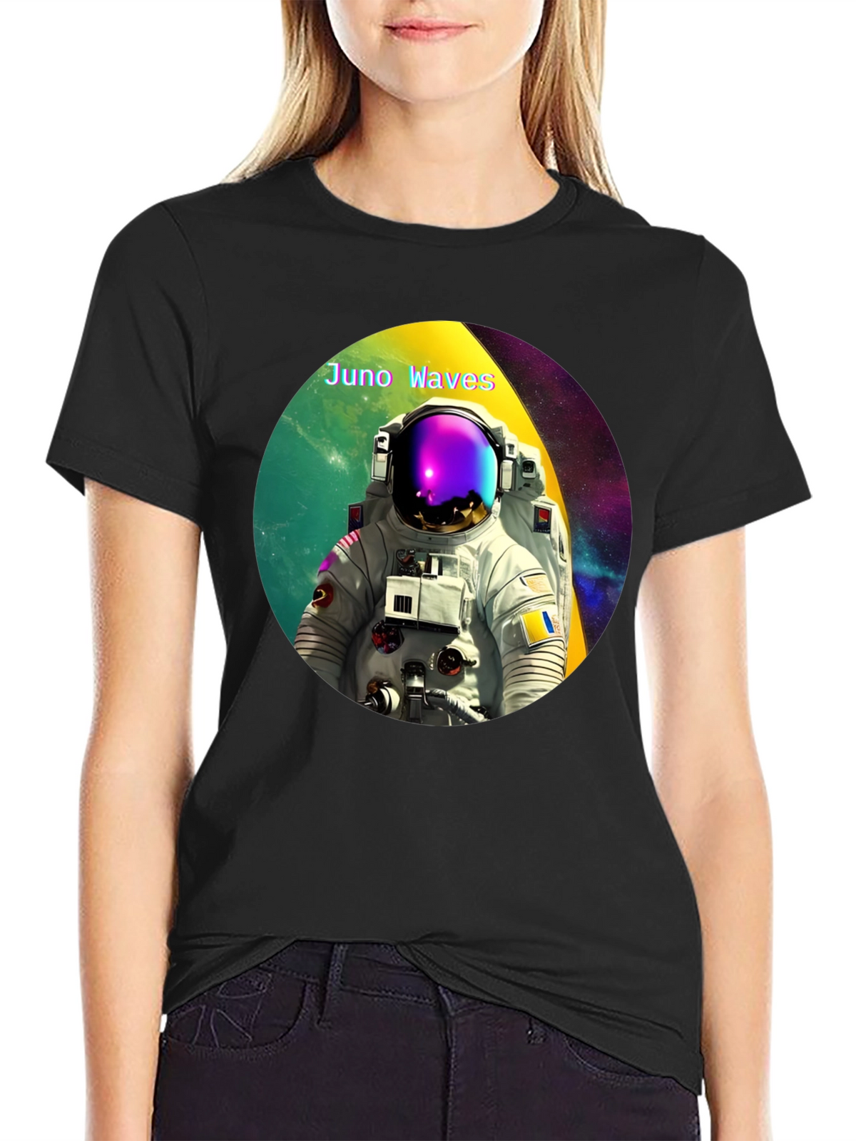 Juno Waves Astronaut Graphic Tee