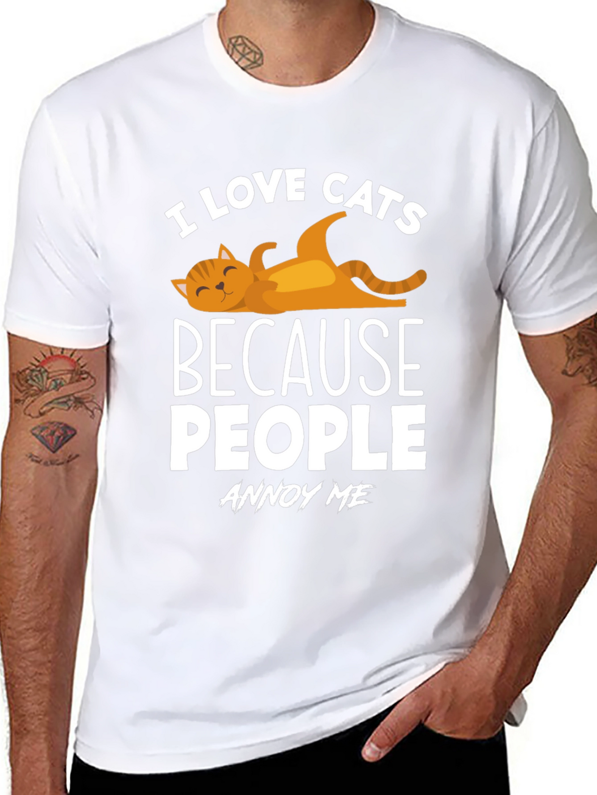 I Love Cats T-Shirt - Because People Annoy Me