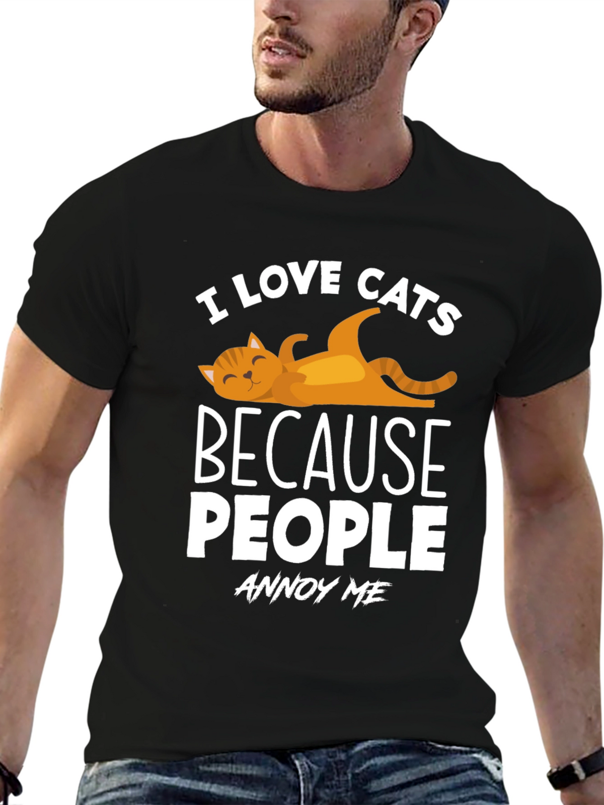 I Love Cats T-Shirt - Because People Annoy Me