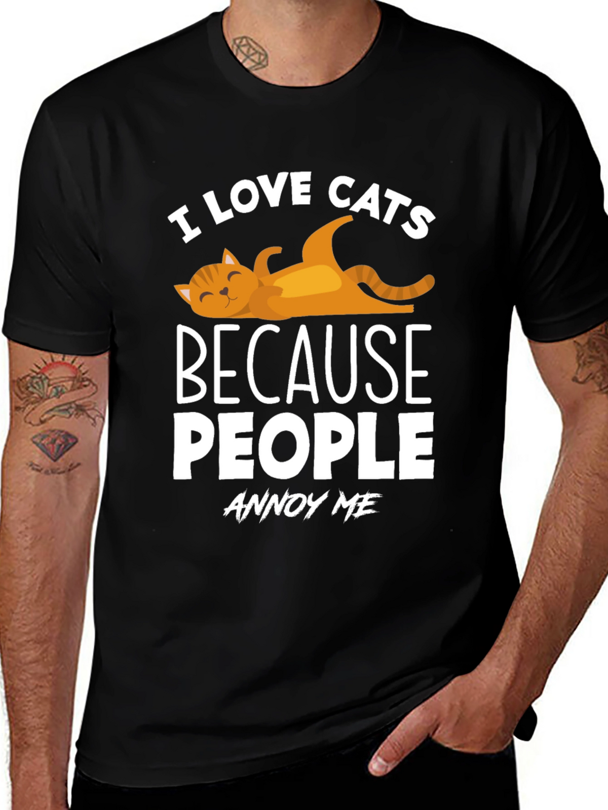 I Love Cats T-Shirt - Because People Annoy Me