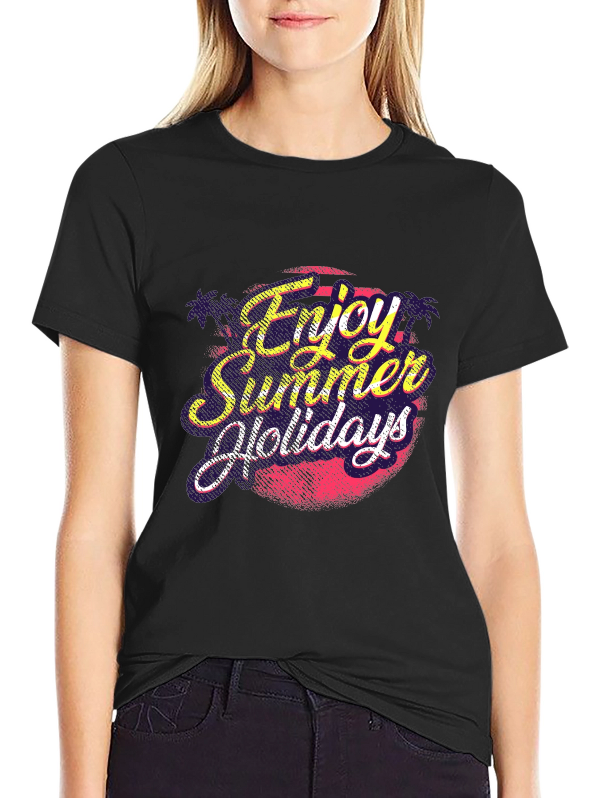 Enjoy Summer Holidays Graphic T-Shirt
