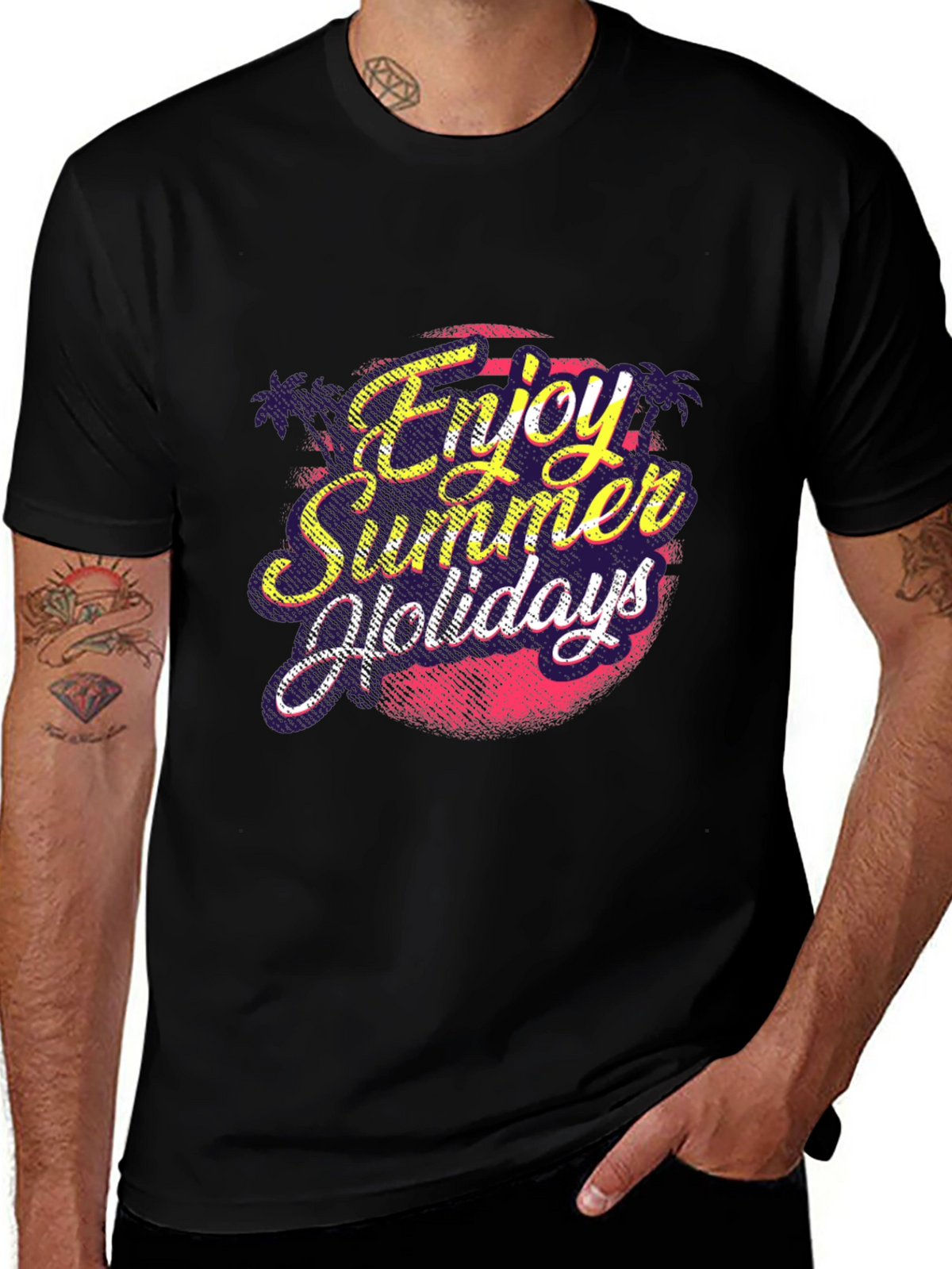 Enjoy Summer Holidays Graphic T-Shirt
