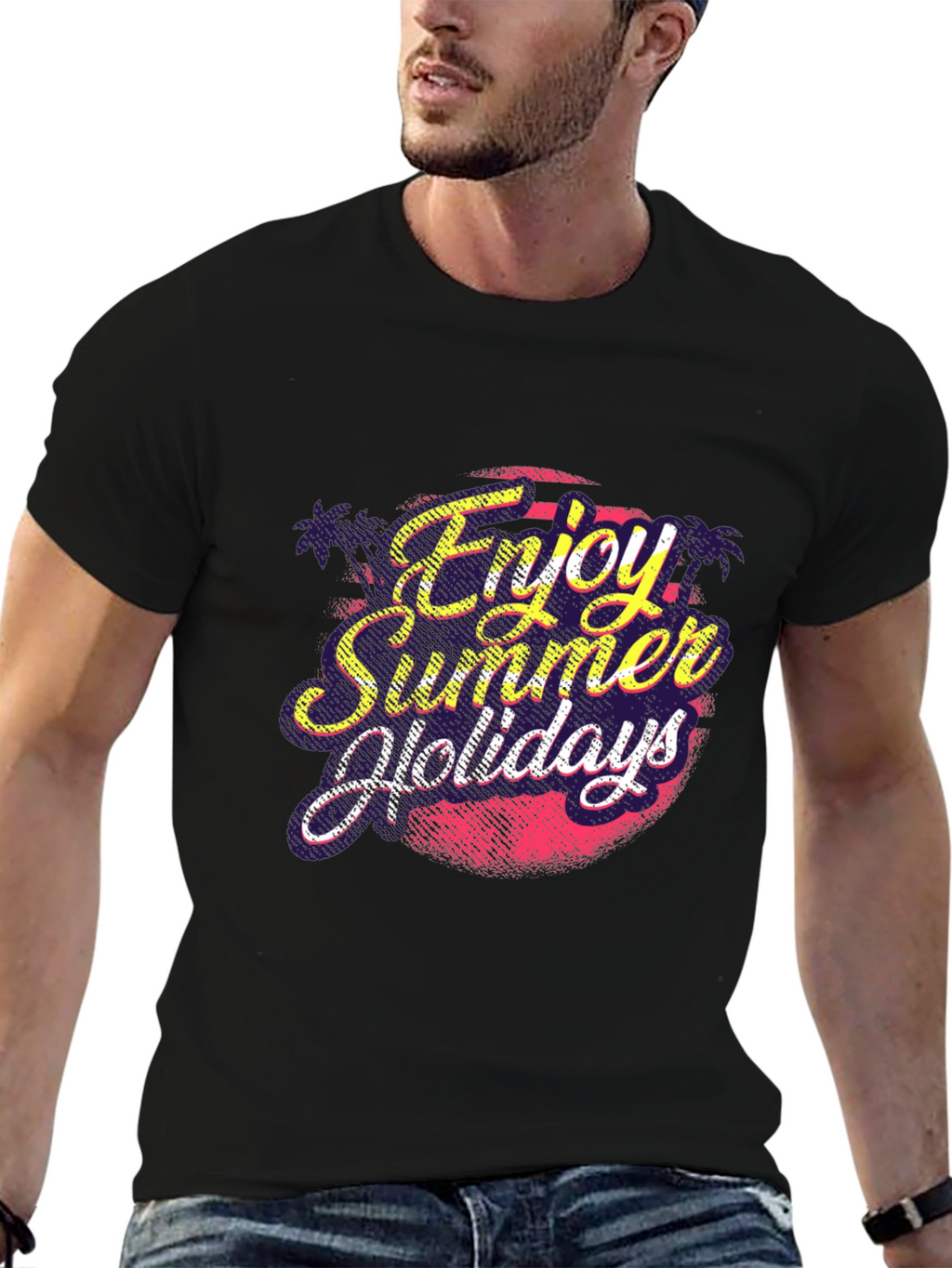 Enjoy Summer Holidays Graphic T-Shirt