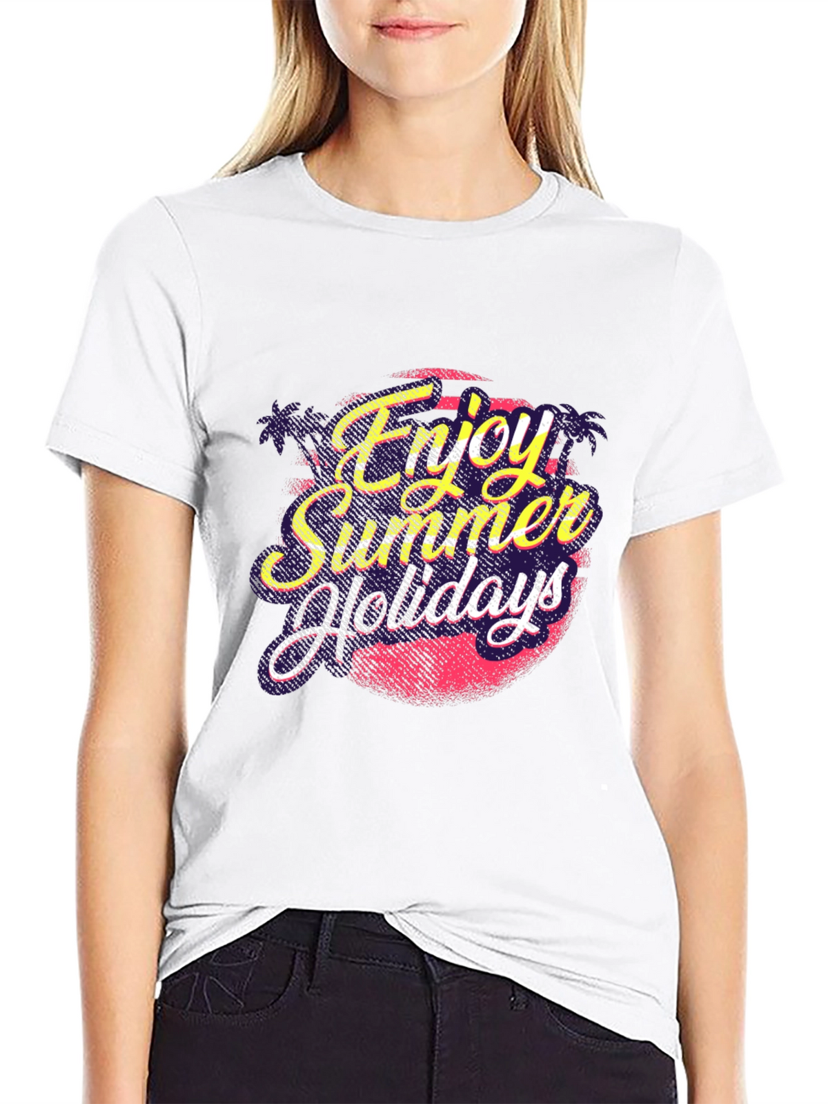 Enjoy Summer Holidays Graphic T-Shirt
