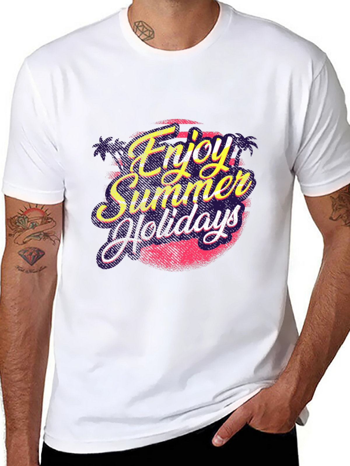 Enjoy Summer Holidays Graphic T-Shirt
