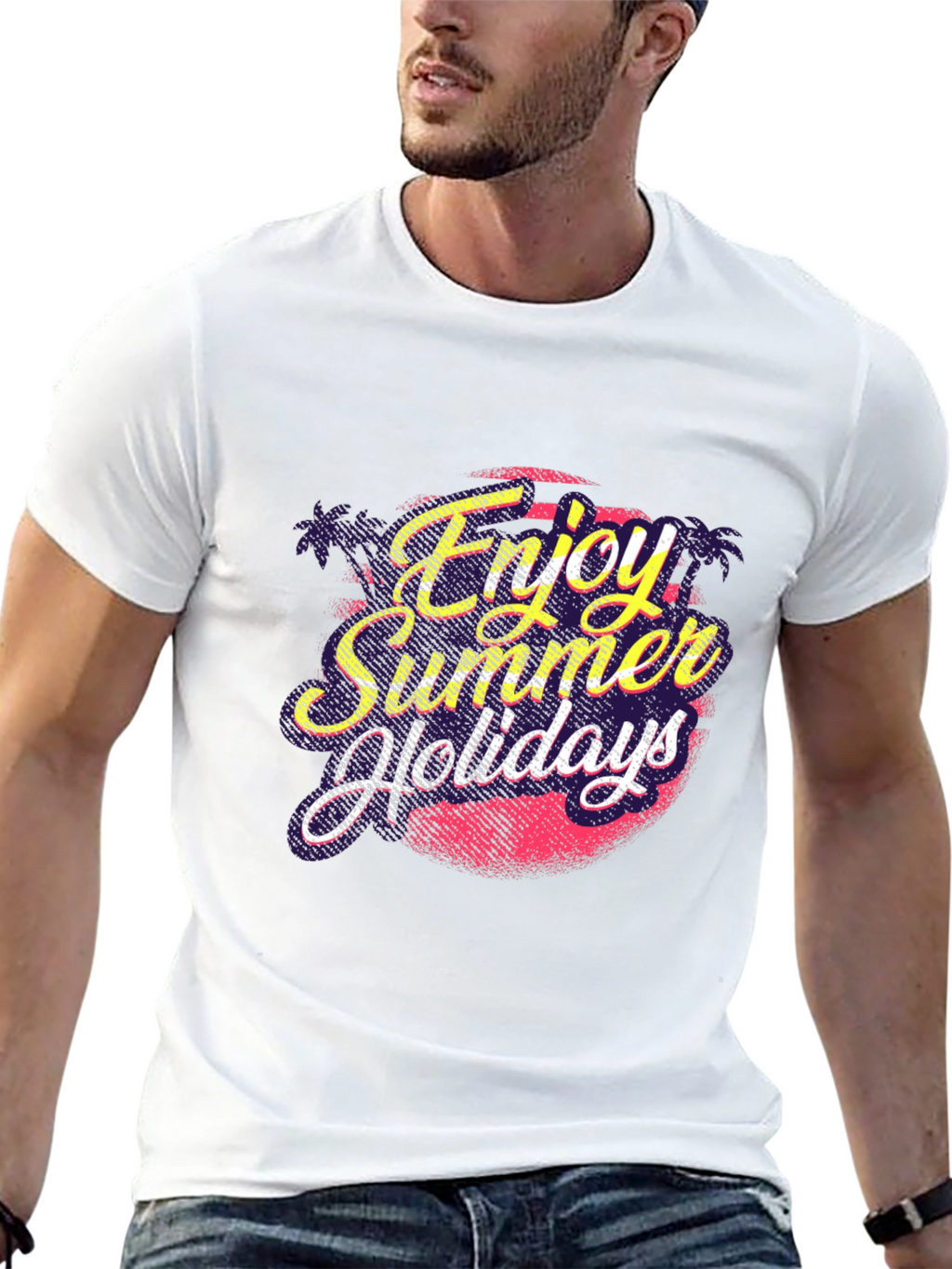Enjoy Summer Holidays Graphic T-Shirt