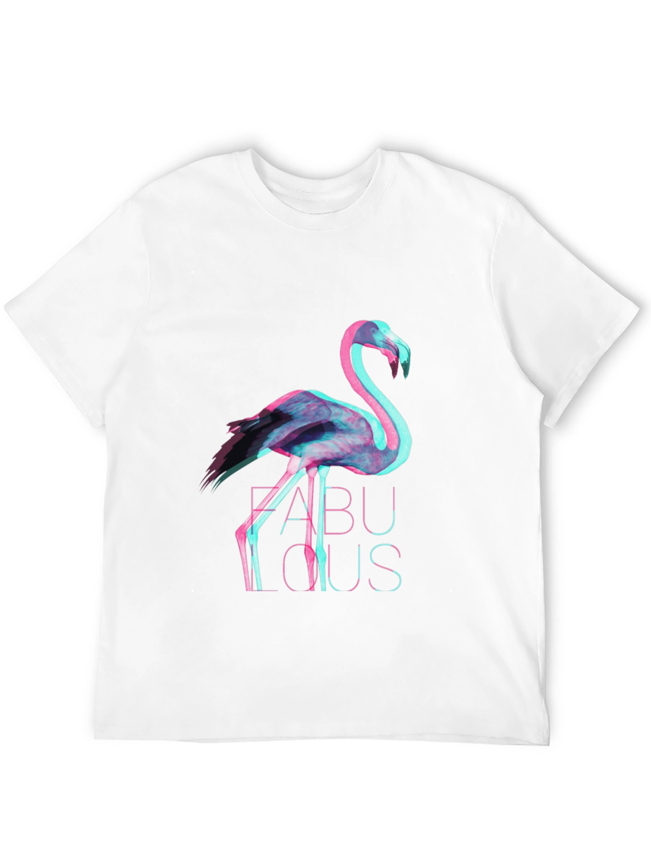 Mens Black Flamingo Fabulous Graphic Tee