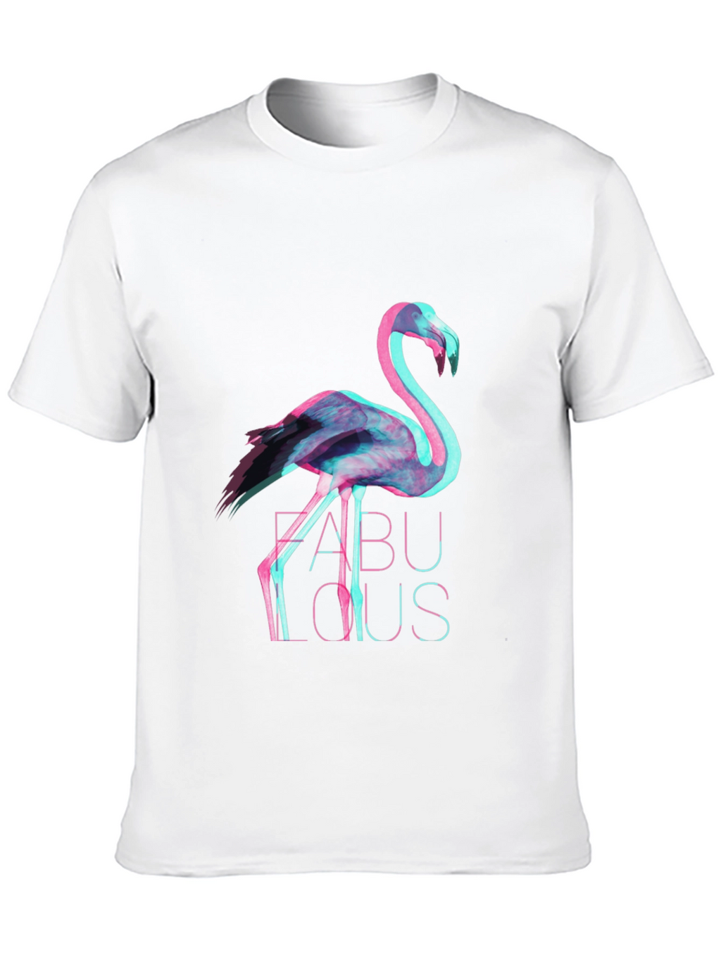 Mens Black Flamingo Fabulous Graphic Tee
