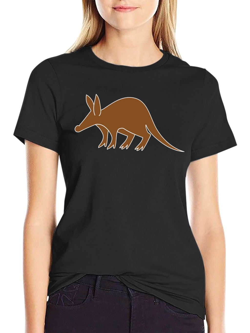 Aardvark Graphic T-Shirt - Black Cotton Tee