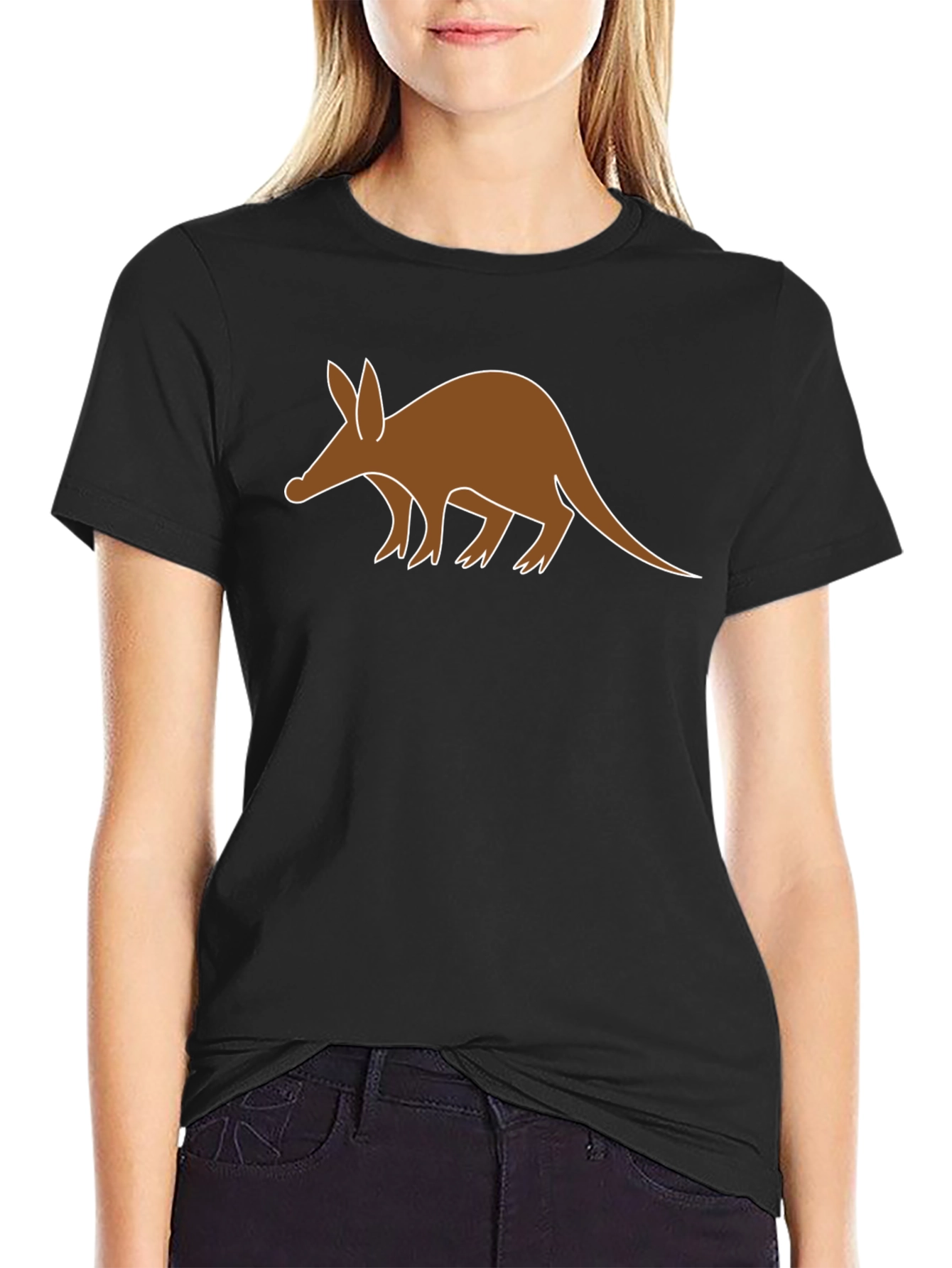 Aardvark Graphic T-Shirt - Black Cotton Tee