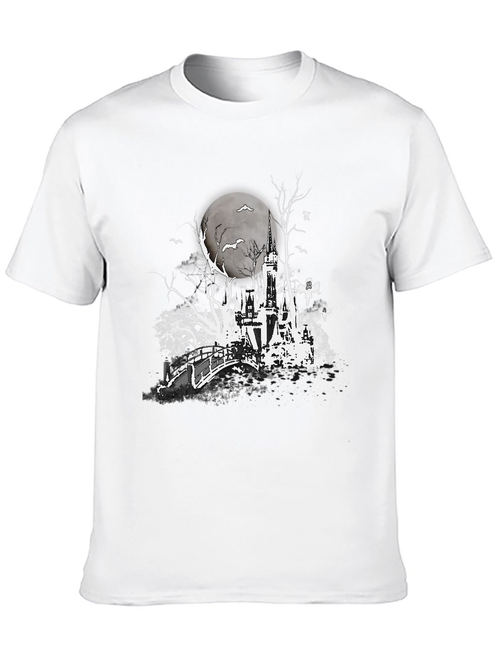 Spooky Castle Graphic Tee - Halloween Shirt
