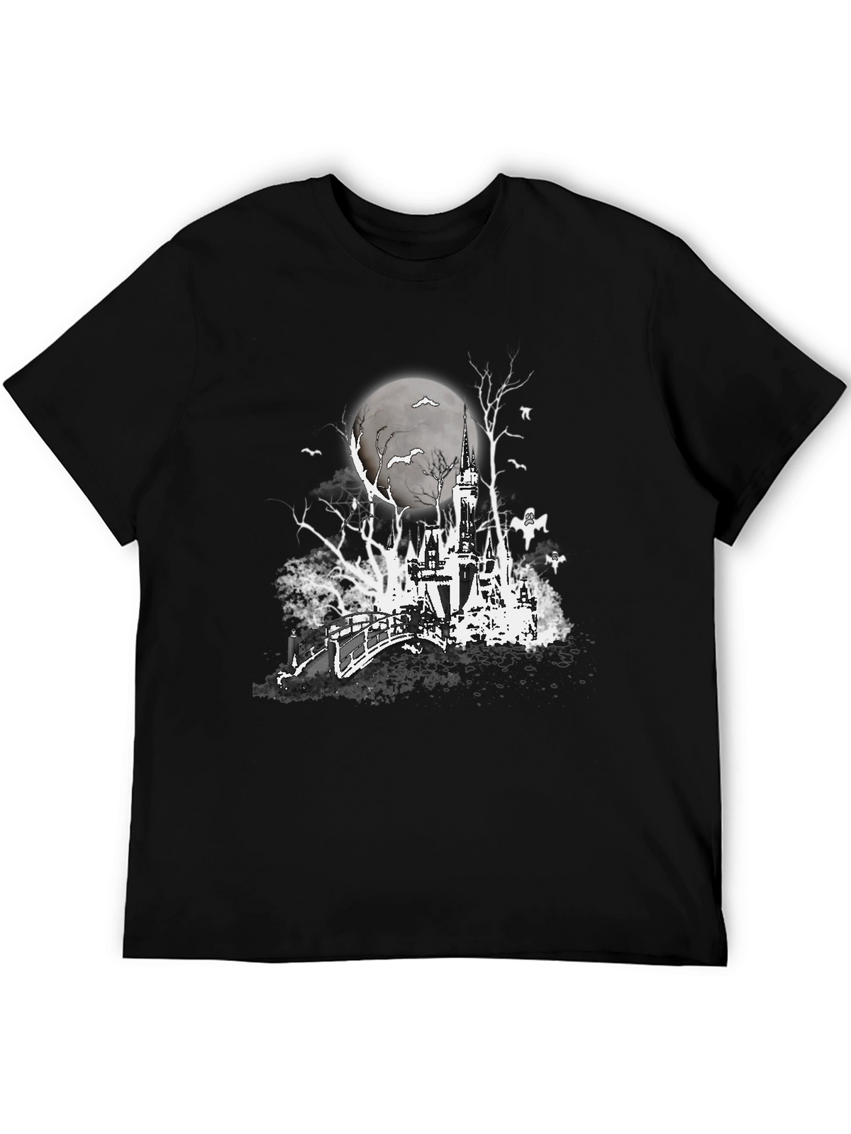 Spooky Castle Graphic Tee - Halloween Shirt