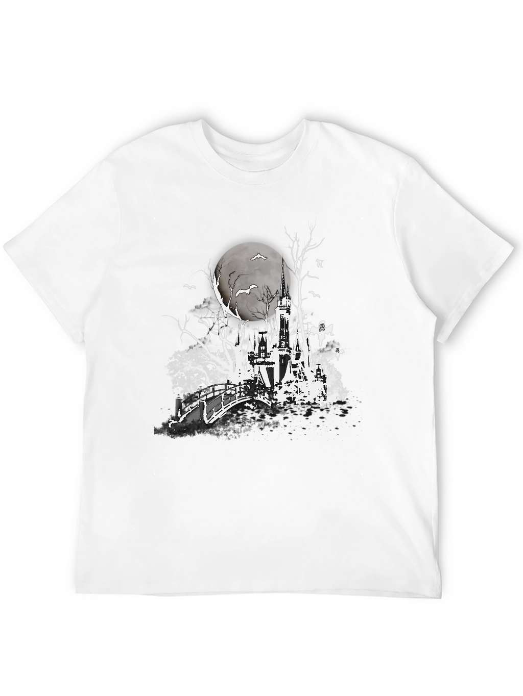 Spooky Castle Graphic Tee - Halloween Shirt