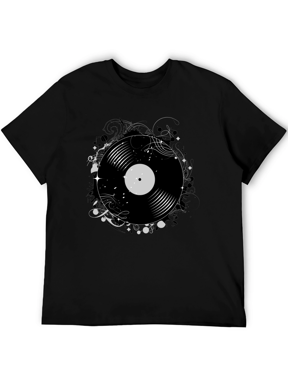 Vinyl Record Graphic Print Tee