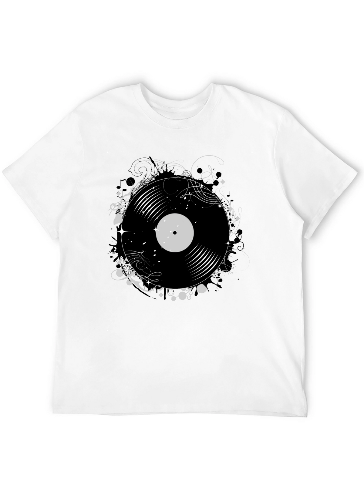 Vinyl Record Graphic Print Tee