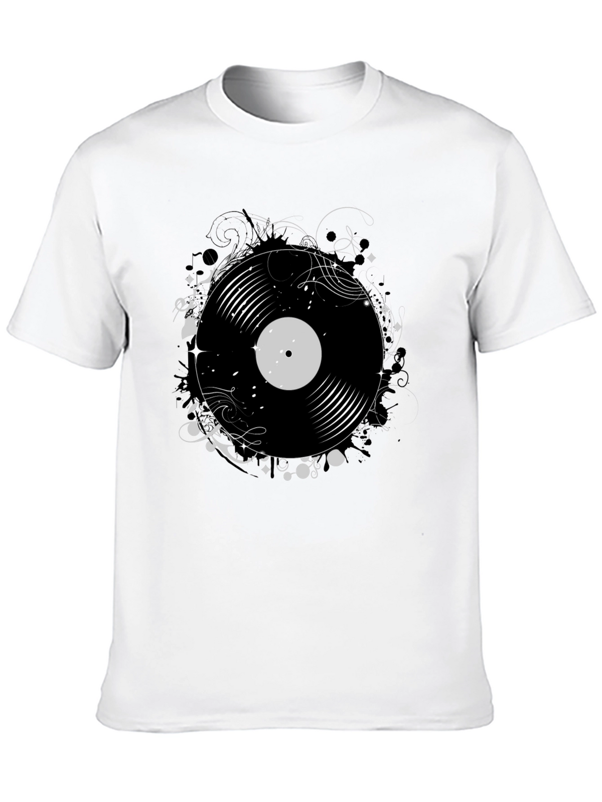 Vinyl Record Graphic Print Tee