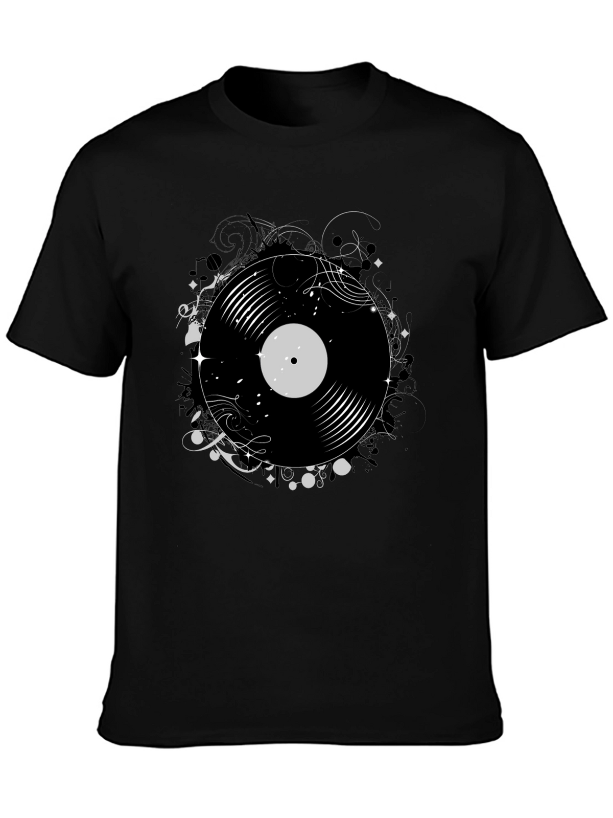 Vinyl Record Graphic Print Tee